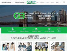 Tablet Screenshot of globalbankny.com